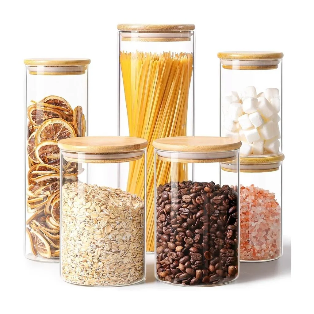 Glass storage canisters detail