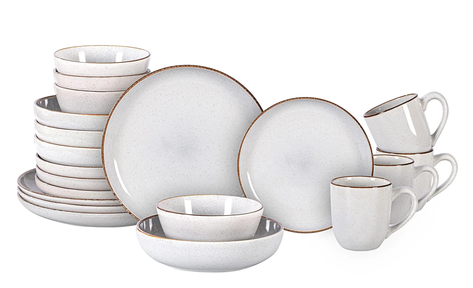 Stoneware dinnerware detail