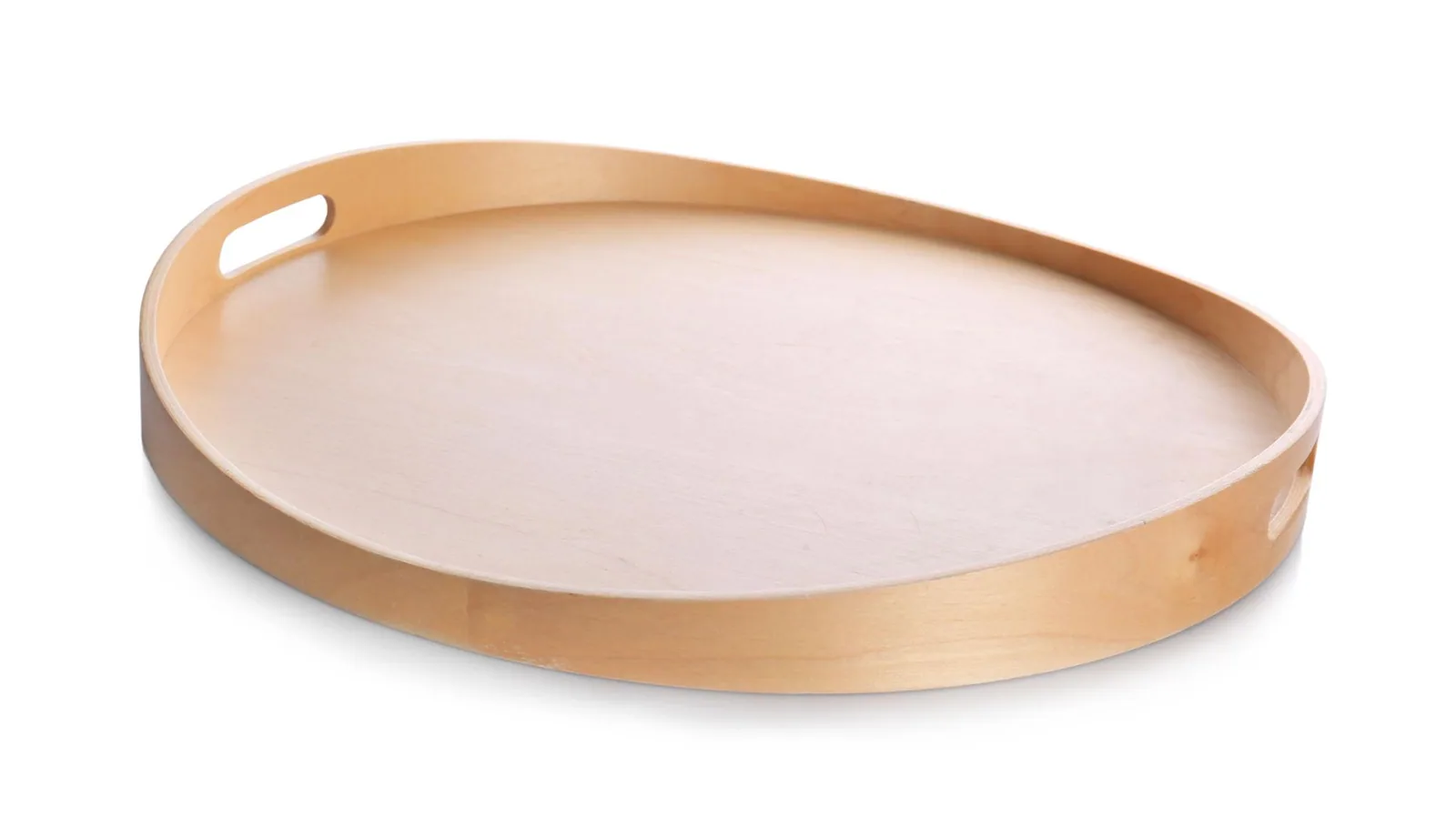 Wood serving tray detail